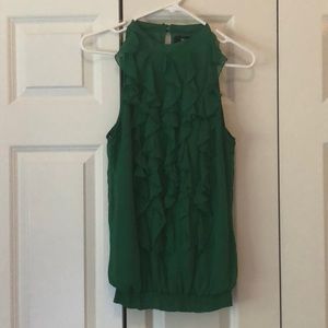 Green Ruffled Top